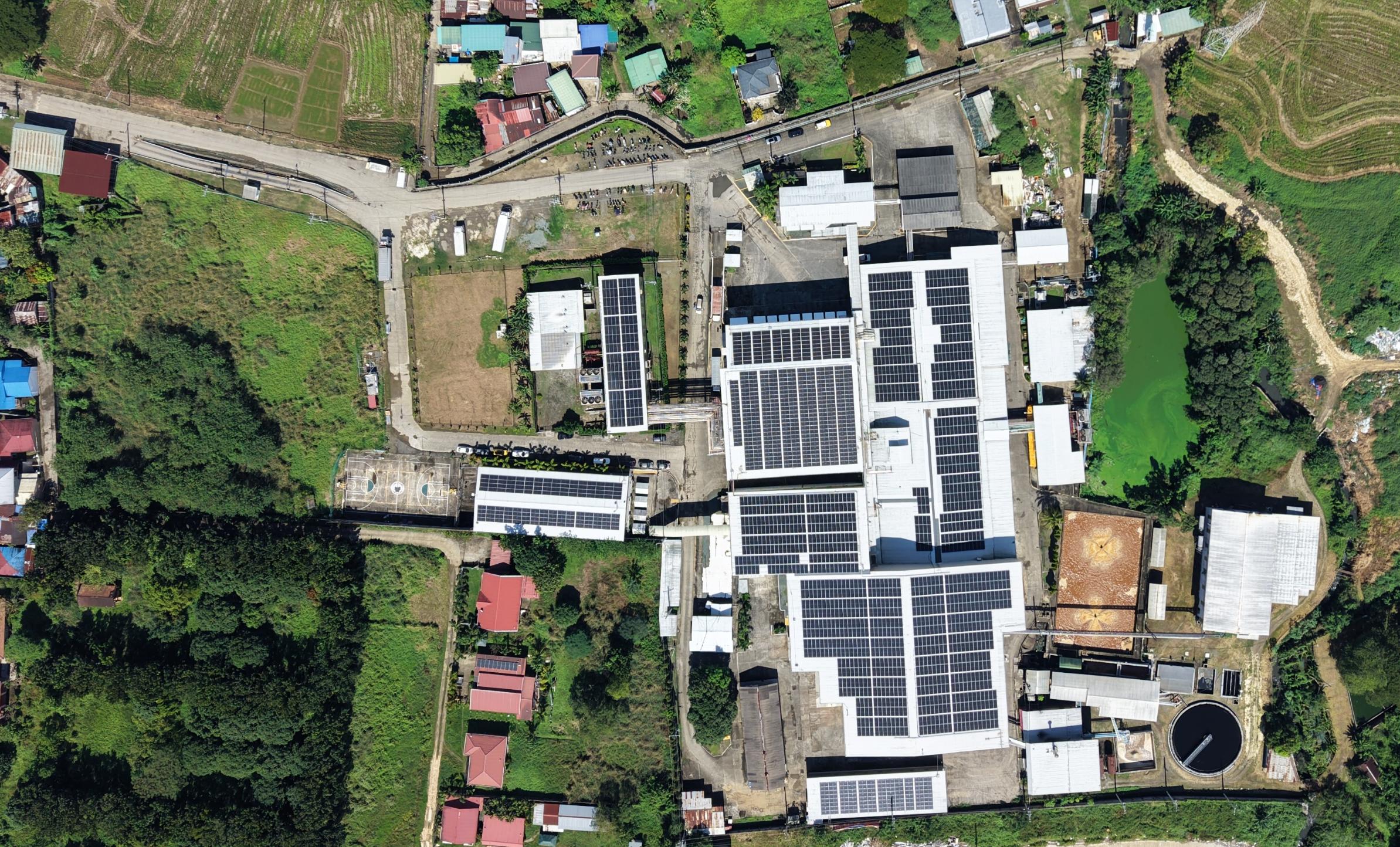 Aerial view of the May Harvest Corporation processing complex